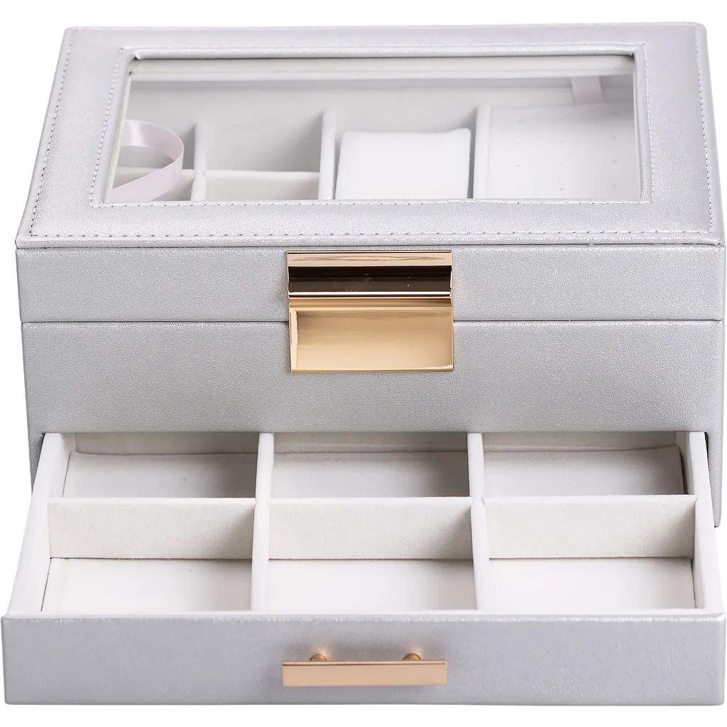 Скринька-органайзер для прикрас Yiwu 23x17x11 см сіра HP-5-36G - фото 2