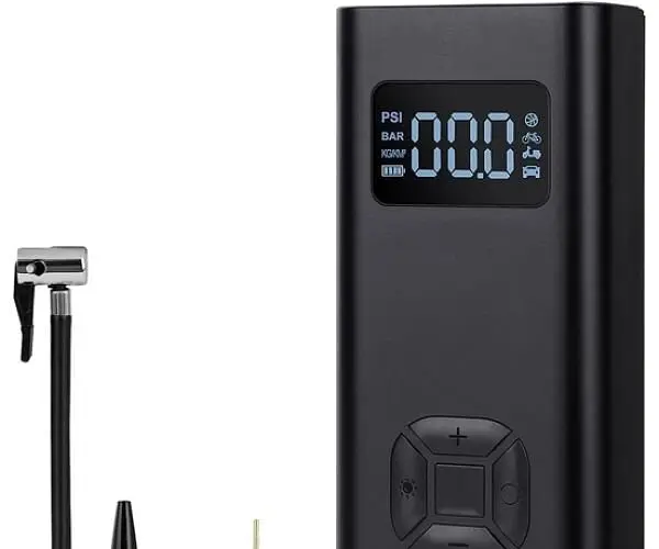 Портативний акумуляторний насос для шин 5V, чорний, 6500 мА - фото 2
