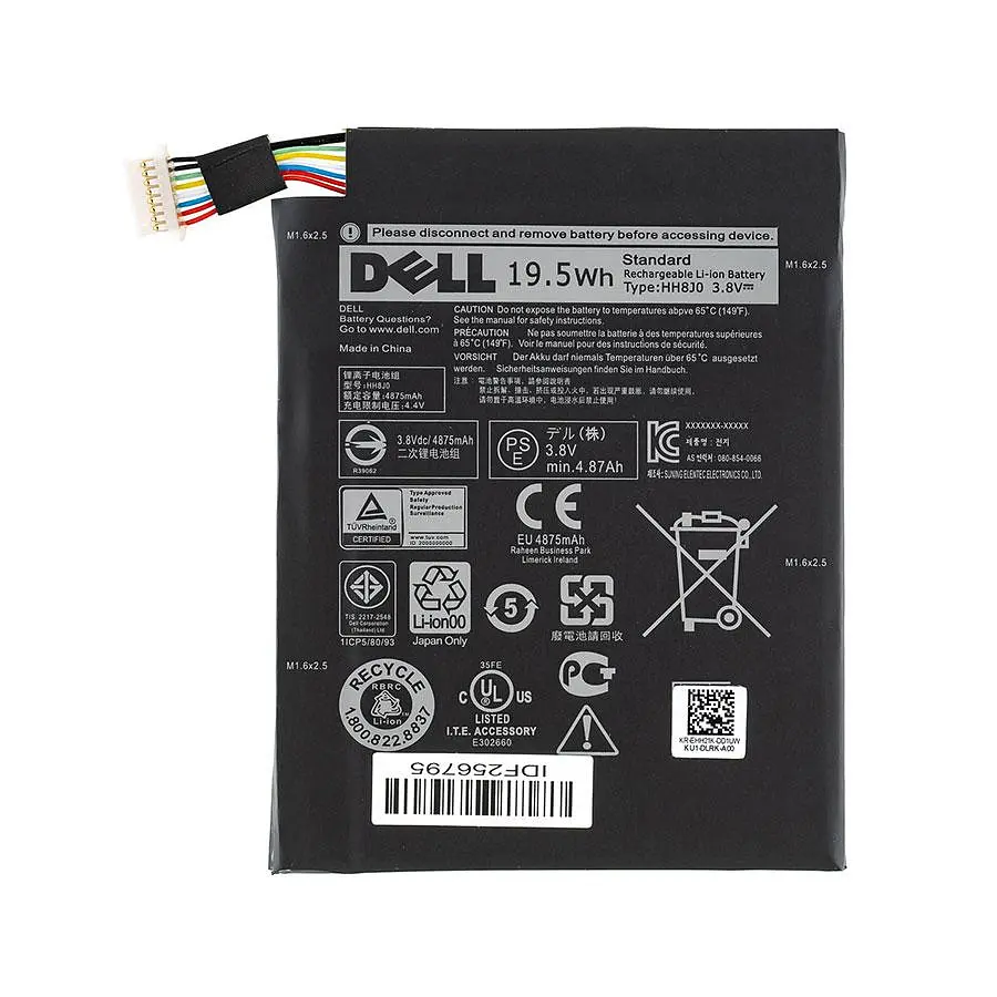 Батарея для ноутбука Dell 0HH8J0 (Venue 8 Pro) 3.8V 4875mAh Чорний - фото 2
