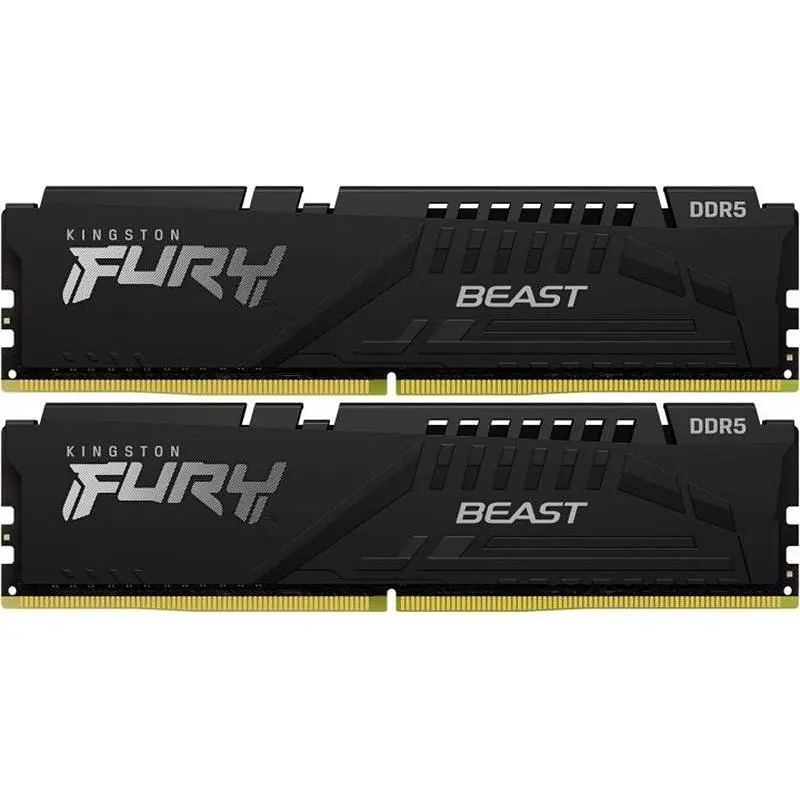 Модуль памяти DDR5 2x16GB/5600 Kingston Fury Beast Black (KF556C36BBEK2-32) - фото 2