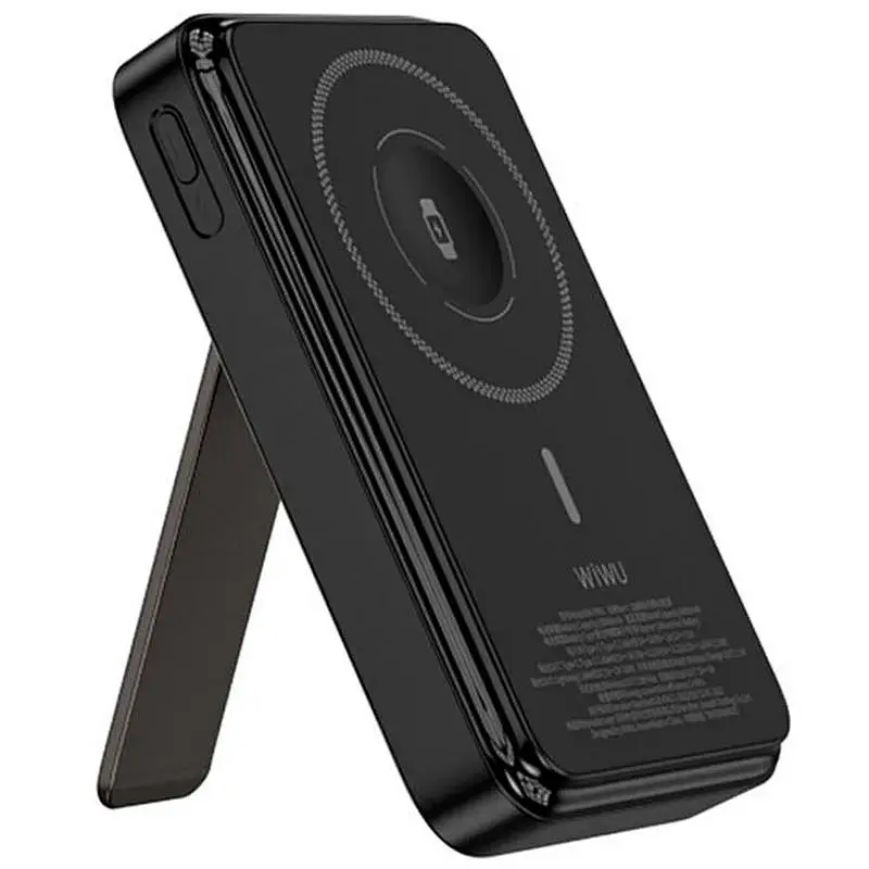 Портативний ЗП Power Bank Wiwu Wi-P061 22.5W+PD20W з БЗП+iWatch with cable 10000 mAh Black - фото 5