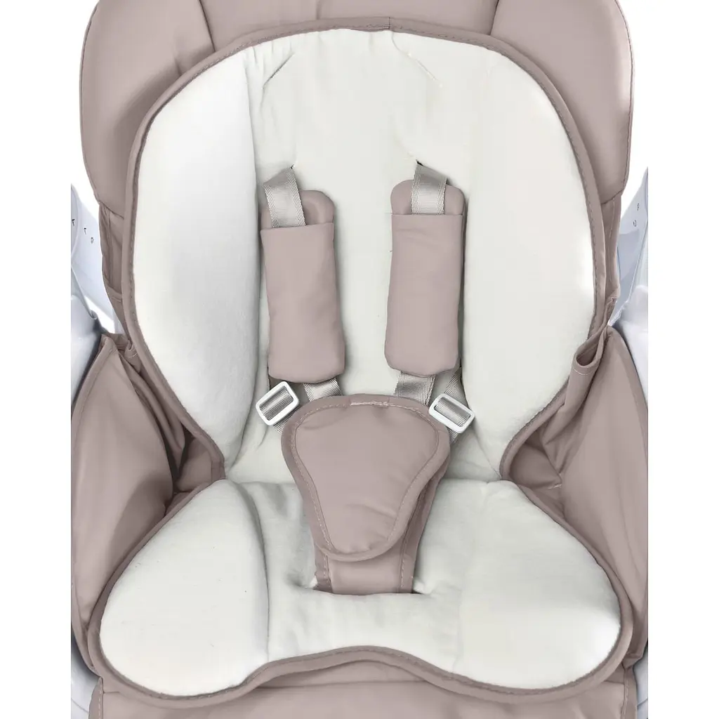 Кресло-качалка + стульчик для кормления Caretero Indigo Beige - фото 6