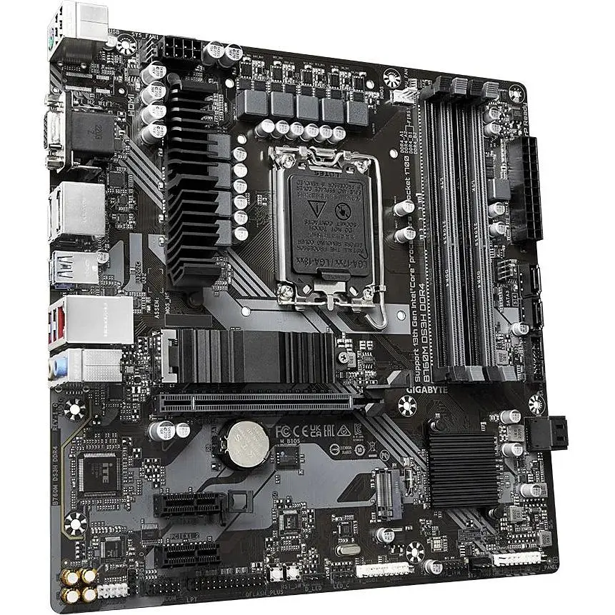 Материнська плата Gigabyte B760M_DS3H_DDR4 s1700 B760 2xDDR4 HDMI DP mATX - фото 2