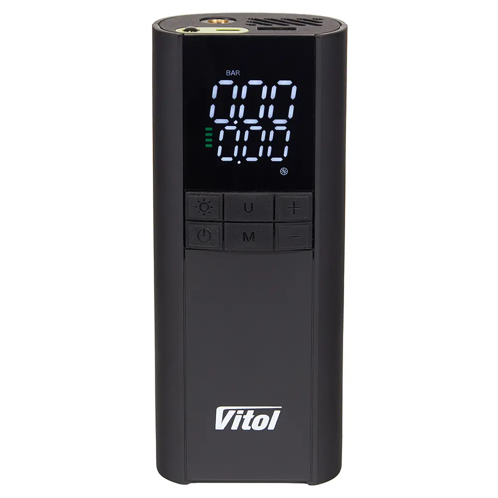 Портативний компресор акумуляторний Vitol 3в1 7.4V 29.6wh 8000mAh РК-дисплеєм (K-35) - фото 2