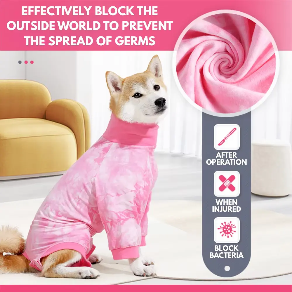 Піжама/попона для собак Derby Professional Dog Recovery Suit, Pink, 2XL - фото 5