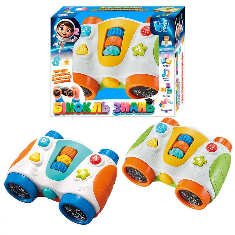 Бинокль известен WToys, 66770, звук на украинском, песни, азбука, цифры (в ассортименте) - фото 2