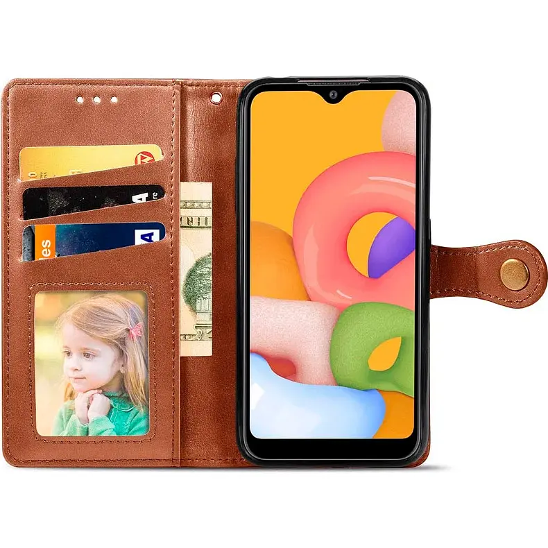 Чехол-книжка GETMAN Gallant Cover Case для Xiaomi Redmi 13C / Poco C65 Brown [100968] - фото 3