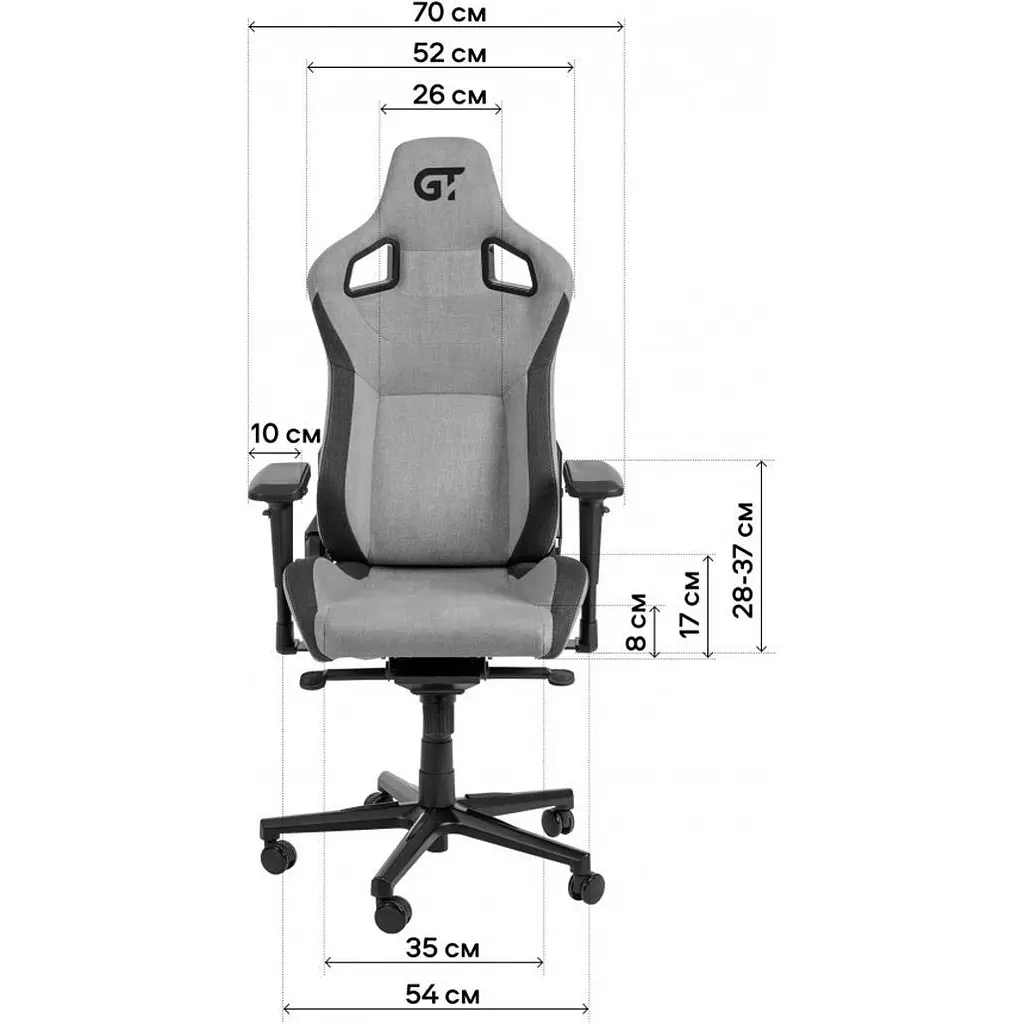 Геймерське крісло GT Racer X-8005 Dark Gray/Black [147950] - фото 14