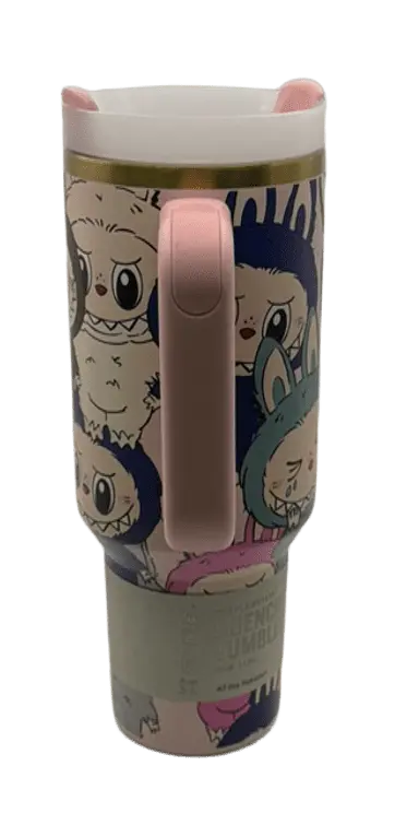 Термос термочашка Stanley Quencher H2.0 Tumbler з нержавіючої сталі 1,18 л Labubu Cup Premium Look KT8005202 - фото 8