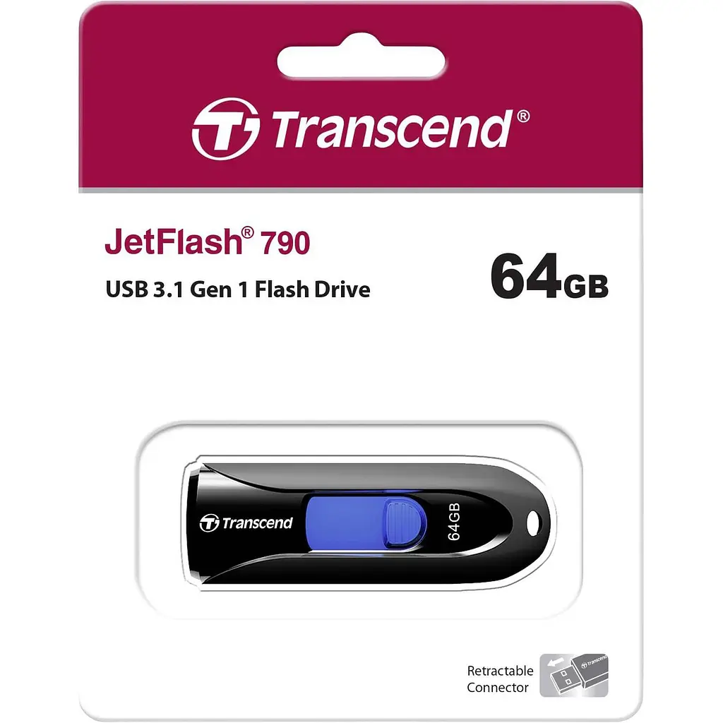 Флеш-накопичувач Transcend USB3.0 64GB JetFlash 790 (TS64GJF790K) - фото 4