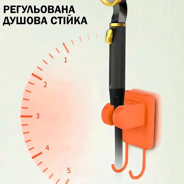 Портативний кемпінговий душ з акумулятором на 6000 mAh Помаранчевий (00282) - фото 6