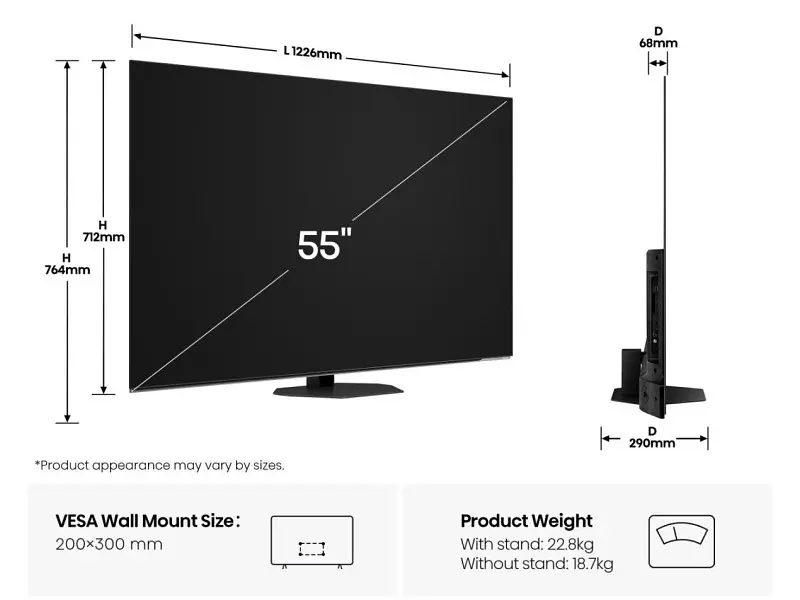 Телевізор Hisense 55A85Q - фото 6