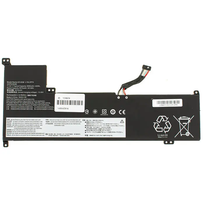 Батарея для ноутбука Lenovo L19C3PF6 (V17-IIL IdeaPad 3 17IML05) 11.25V 3735mAh 42Wh Чорний - фото 2