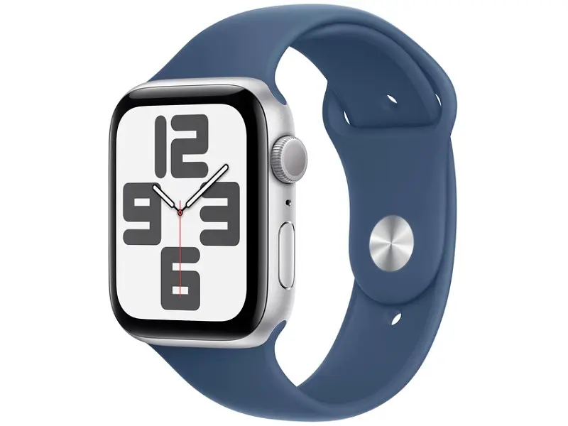 Смарт-годинник Apple Watch SE 2 GPS 44mm Silver Aluminium Case w. Denim Sport Band - S/M (MXEQ3)