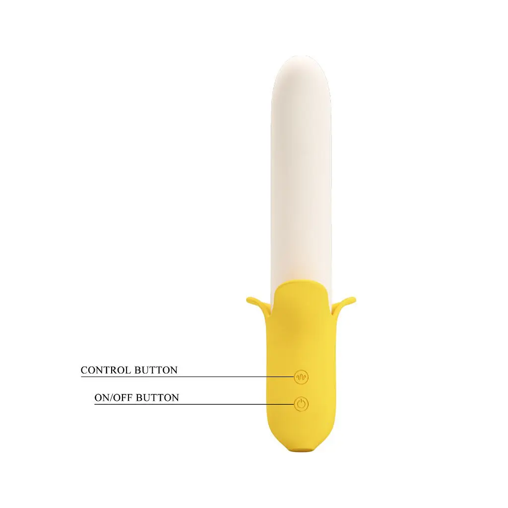 Вібратор Pretty Love Banana Geek Vibrator, 19,5 см білий - фото 3