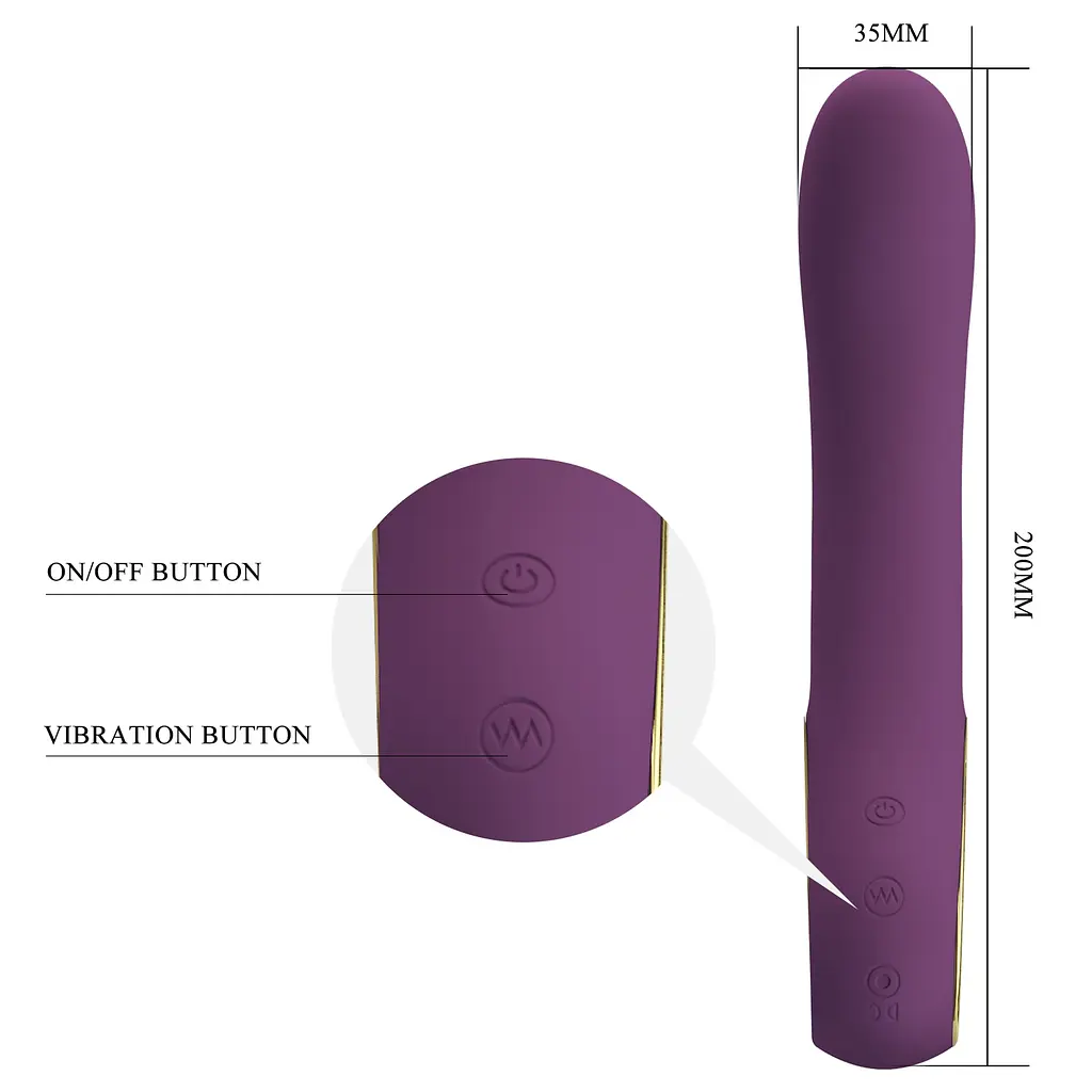 Вібратор Pretty Love Ethan purple, 12 vibration функцій Mobile APP Long-distance Control PRETTY LOVE BI-014412HP 102099 - фото 4