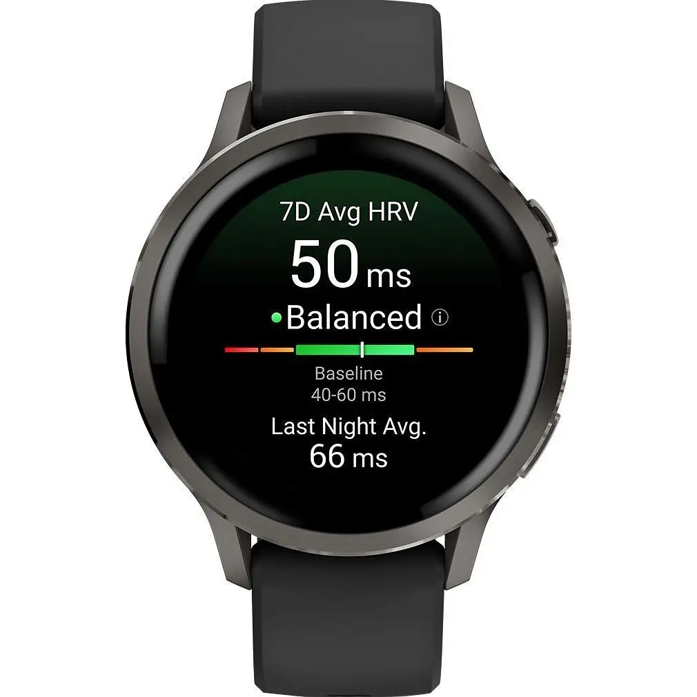 Смарт-годинник Garmin Venu 4 41mm Slate with Black Silicone Band (010-03013-02) [146406] - фото 2
