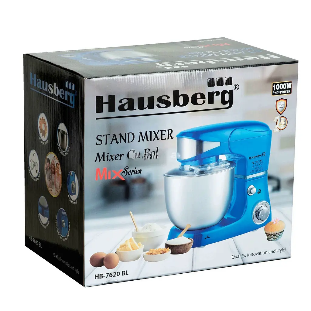 Міксер - тістоміс Hausberg HB-7620BL 1000W - фото 7