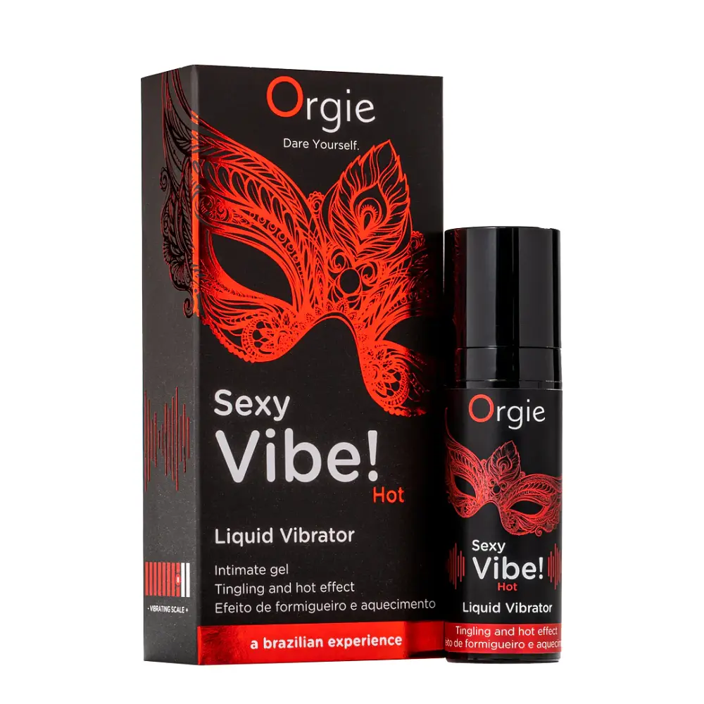 Рідкий вібратор з ефектом, що розігріває Orgie SEXY VIBE! Hot, 15мл (червоний) – Ідеальний стимулятор для гарячих моментів - фото 2