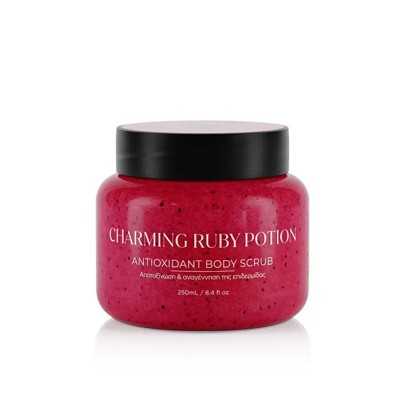 Скраб для тіла антиоксидантний з мікроелементами LAVISH CARE BODY SCRUBS - CHARMING RUBY POTION гранатовий, 250 мл