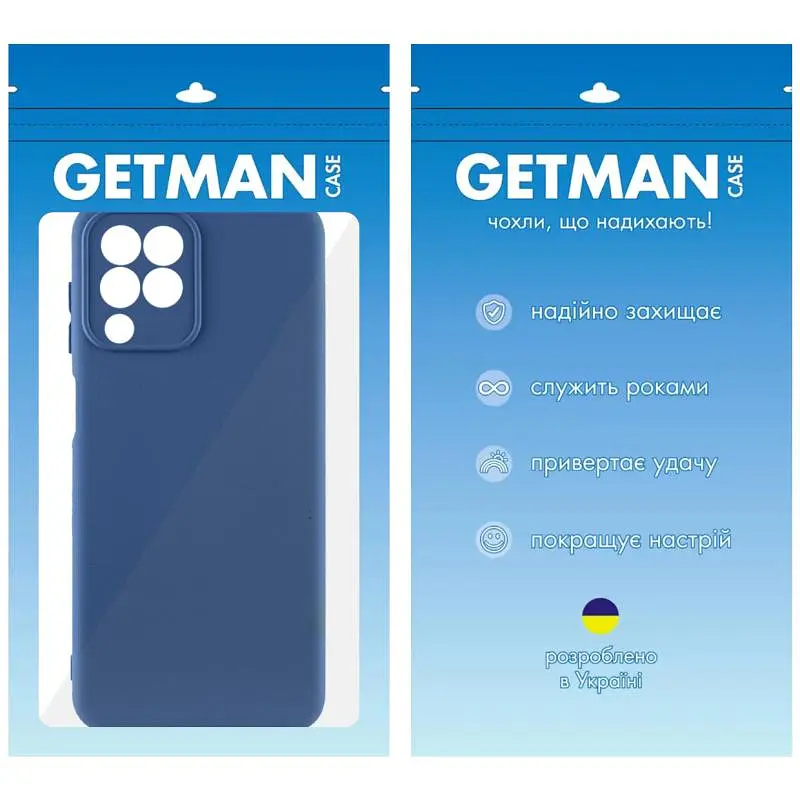 Чохол TPU GETMAN Liquid Silk Full Camera для Samsung Galaxy M33 5G Синій / Navy Blue - фото 2