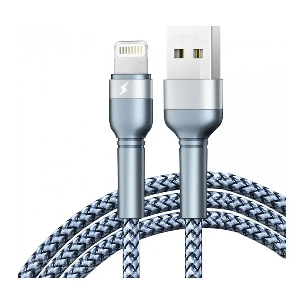 Дата кабель для заряджання айфонів REMAX Jany RC-124i USB - Lightning 8-pin Срібний (1м) - фото 2