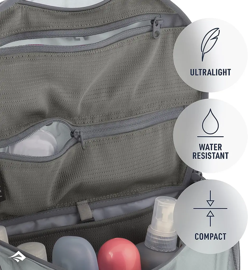 Косметичка Sea to Summit Ultra-Sil Hanging Toiletry Bage (L) Серый - фото 2