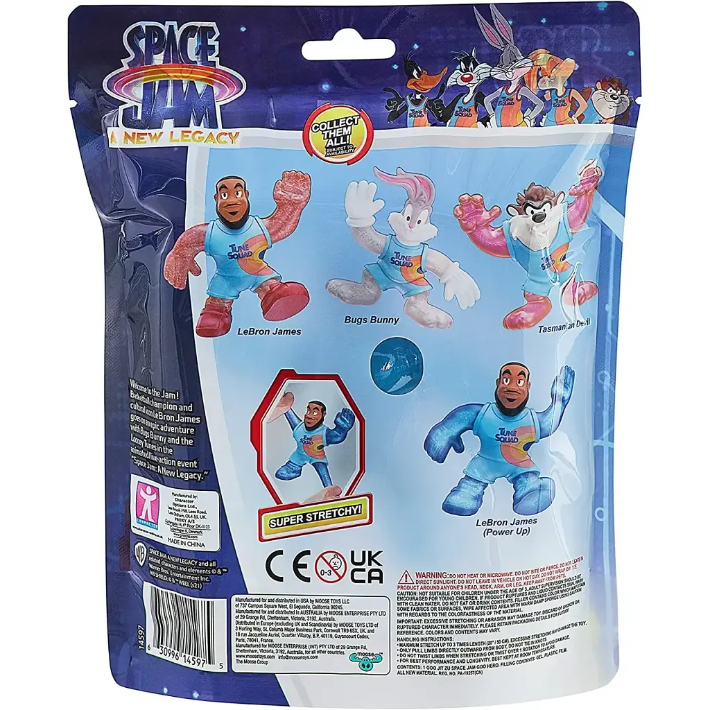 Іграшка антистрес Леброн Джеймс Moose Toys Goo Jit Zu Space Jam LeBron James, фігурка тягучка Stretch висота 13 см (SKU-245) - фото 6