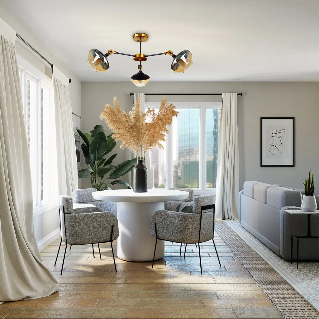 Люстра потолочная Brille в спальню E27 60W G (BL-966C/3) - фото 3