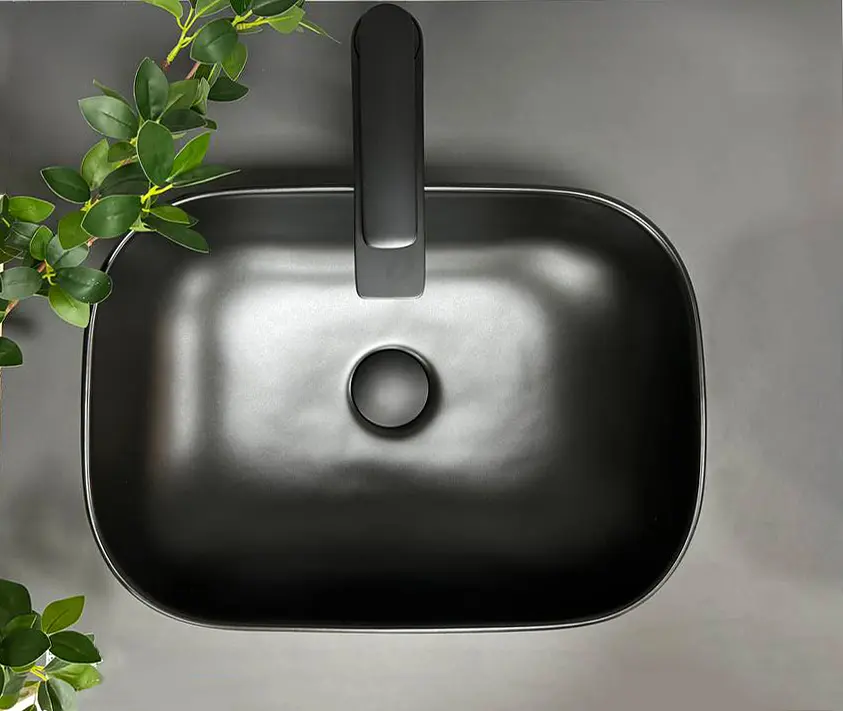 Умивальник VBI Ravenna black matt накладний VBI-011203, Чорний матовий - фото 3