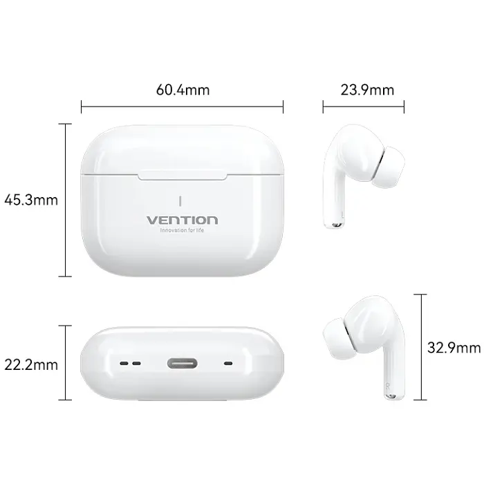 Наушники TWS Vention Elf Earbuds ECHO LITE E11 White - фото 3