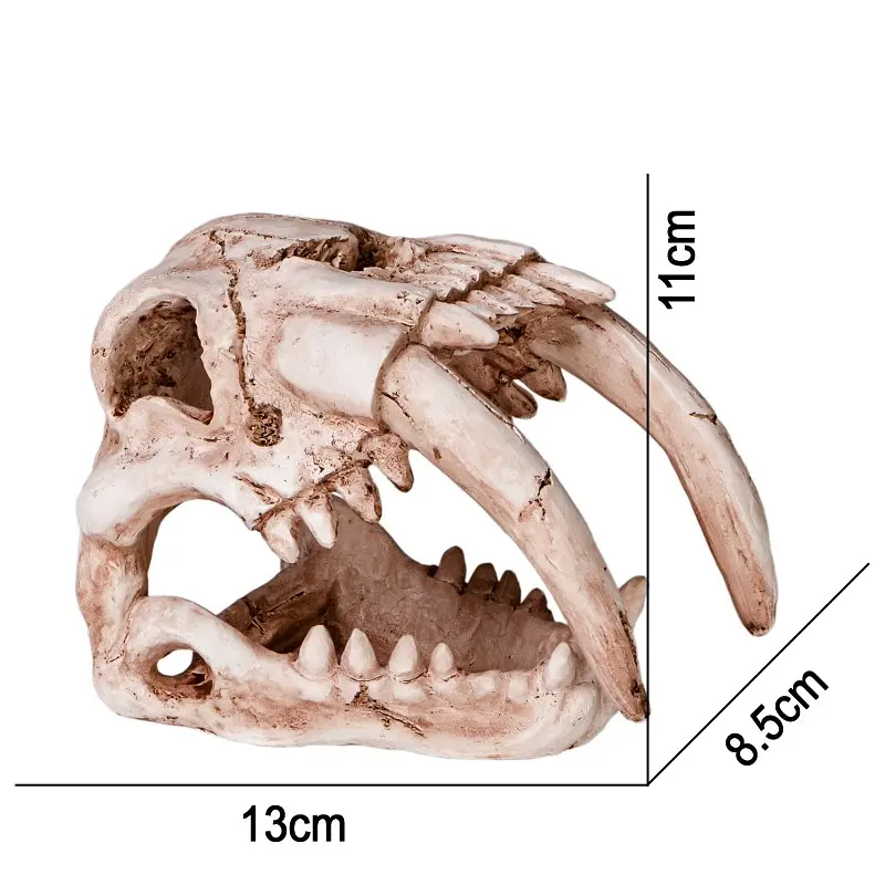 Декорація череп тигра Terrario Sabertooth Skull 13x8,5x11см (15911) - фото 2