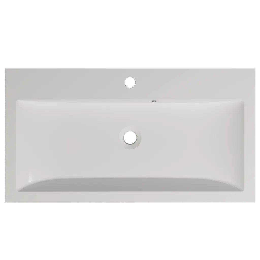 Раковина матовая врезная Amidicon Lagune Slim 80 792x425 из литого камня LAGUNE SLIM_80_MAT, Белый матовый - фото 4