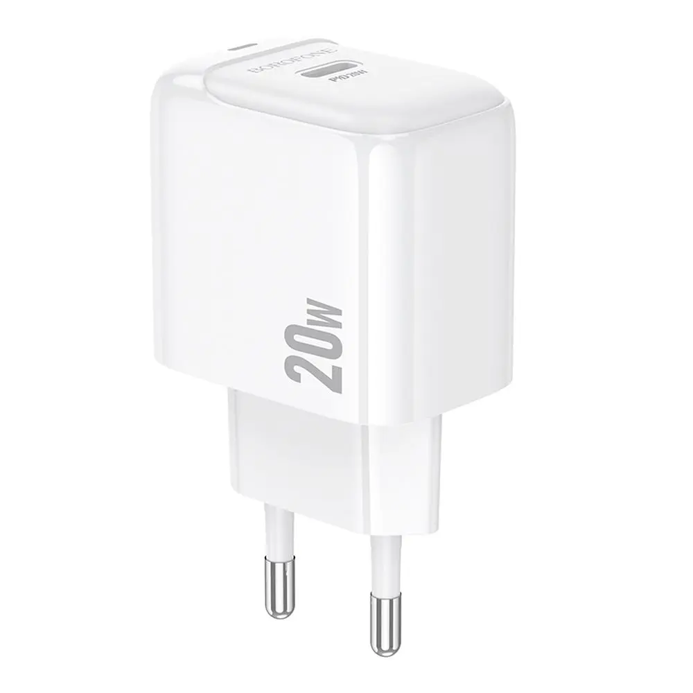 Мережевий зарядний пристрій Borofone BAS43A Type-C PD/QC 20W 100-240V AC 50/60Hz 0.6A White (35134_3345025) - фото 5