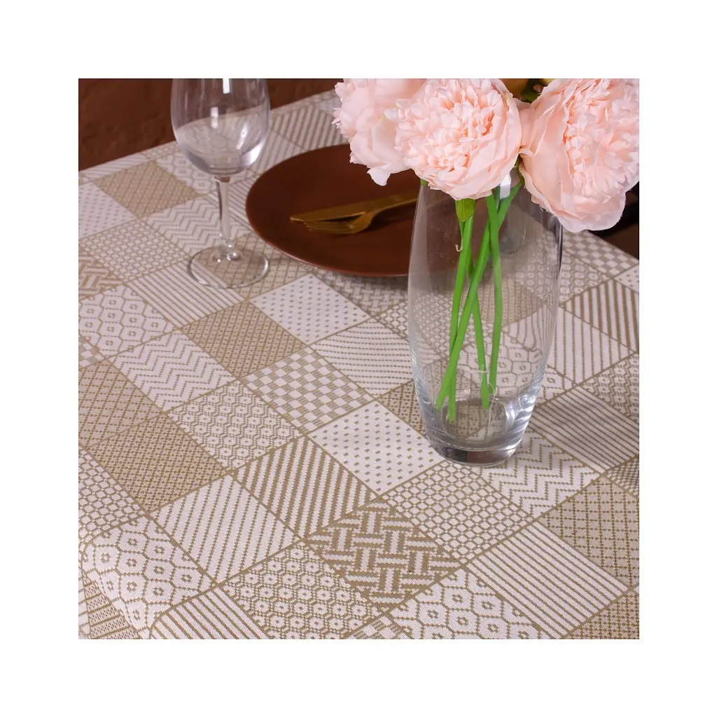 Скатертина MirSon Жакард №301 Jacquard Olive 140x140 см (2200006739180) - фото 2