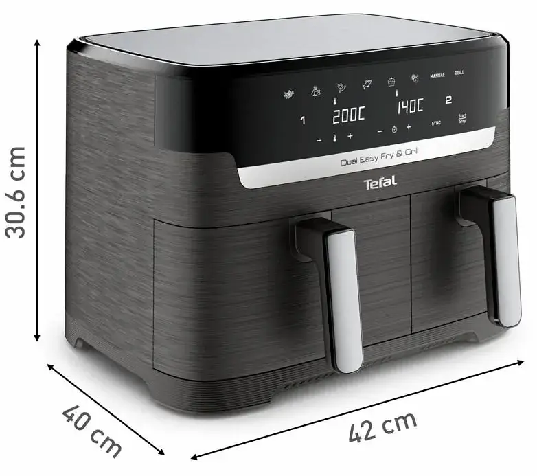 Мультипечь Tefal Dual Easy Fry & Grill Air Fryer EY905B10 - фото 4