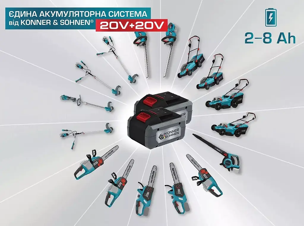 Konner & Sohnen Газонокосарка акумуляторна KS 33LM-20V 20В акб 1?4А·год 33см 30л 25-75мм 14кг - фото 10