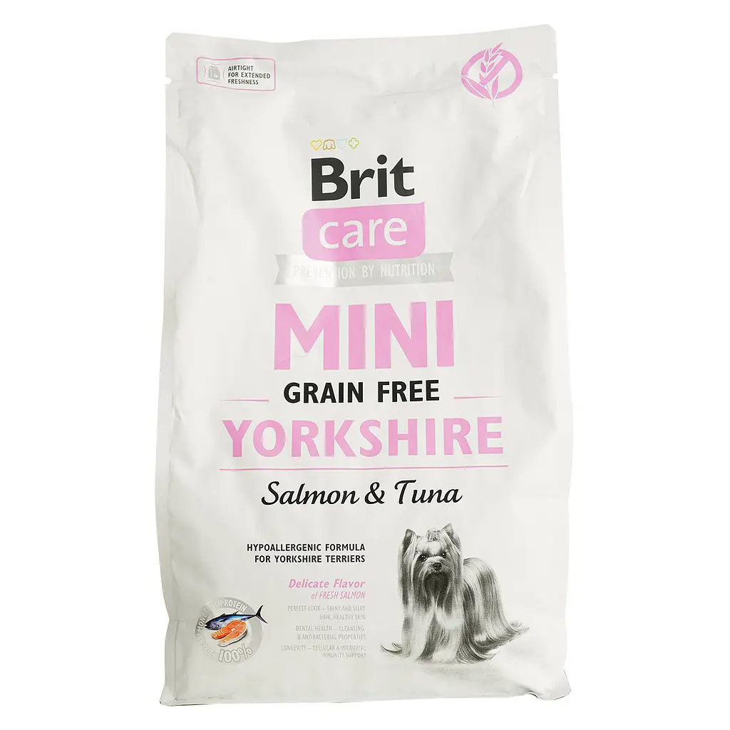 Cухий корм для собак породи йоркширський тер'єр Brit Care Sensitive Grain Free Yorkshire з лососем і тунцем 2 кг - фото 2