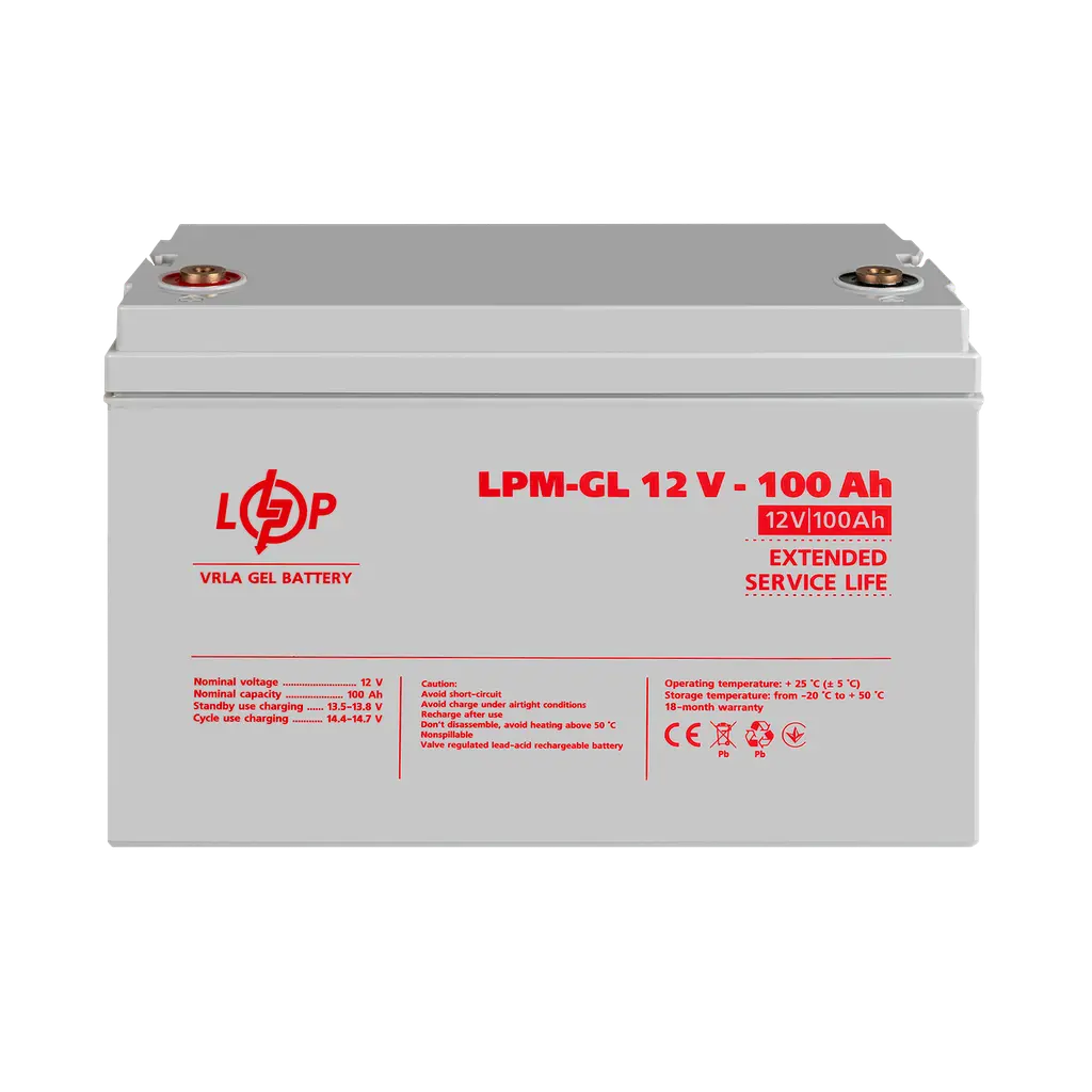 Акумулятор гелевий LPM-GL 12V - 100 Ah - фото 2