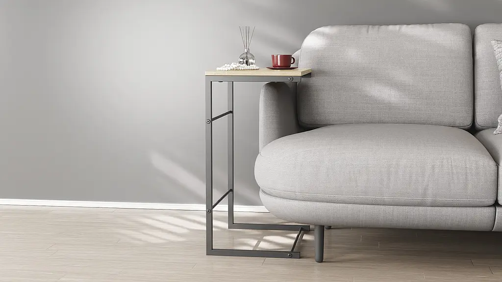 Столик Террі Ferrum-decor 650x440x330 Чорний метал ДСП Дуб Сонома 16 мм (FRD-104651) - фото 3