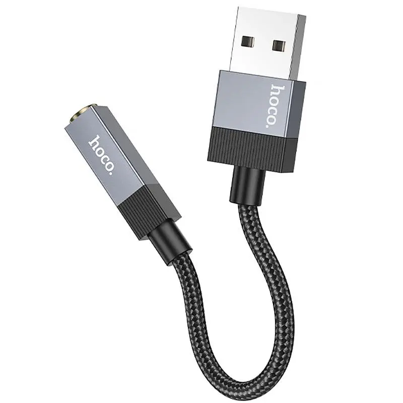 Переходник Hoco UPA32D Clever USB-C на 3,5 мм черный - фото 4