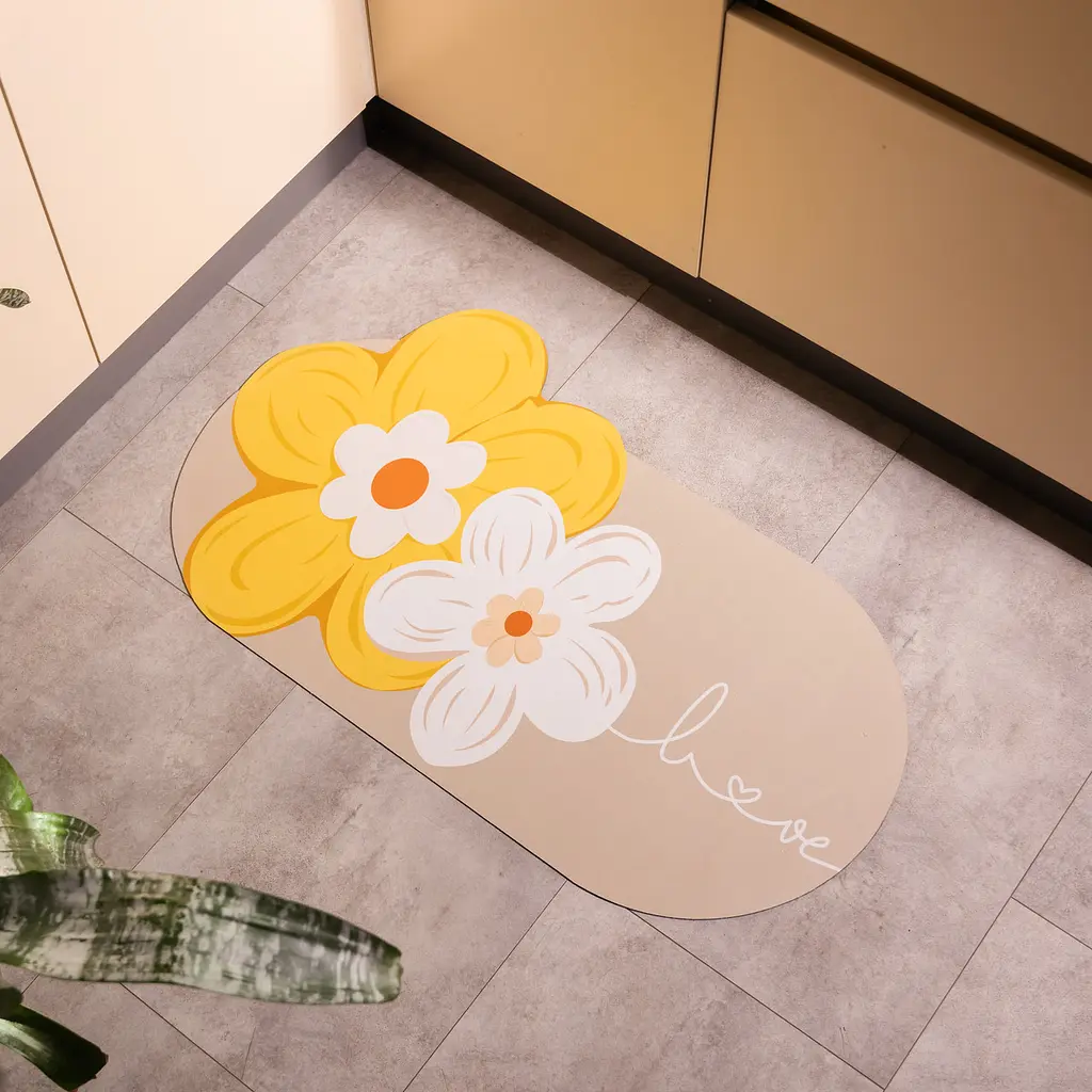 Килимок діатомітовий універсальний Love 75*45 см, какао Yiwu HP-42-187 - фото 2