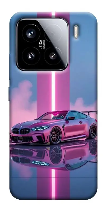 TPU чохол Demsky Pink neon car для Xiaomi 15