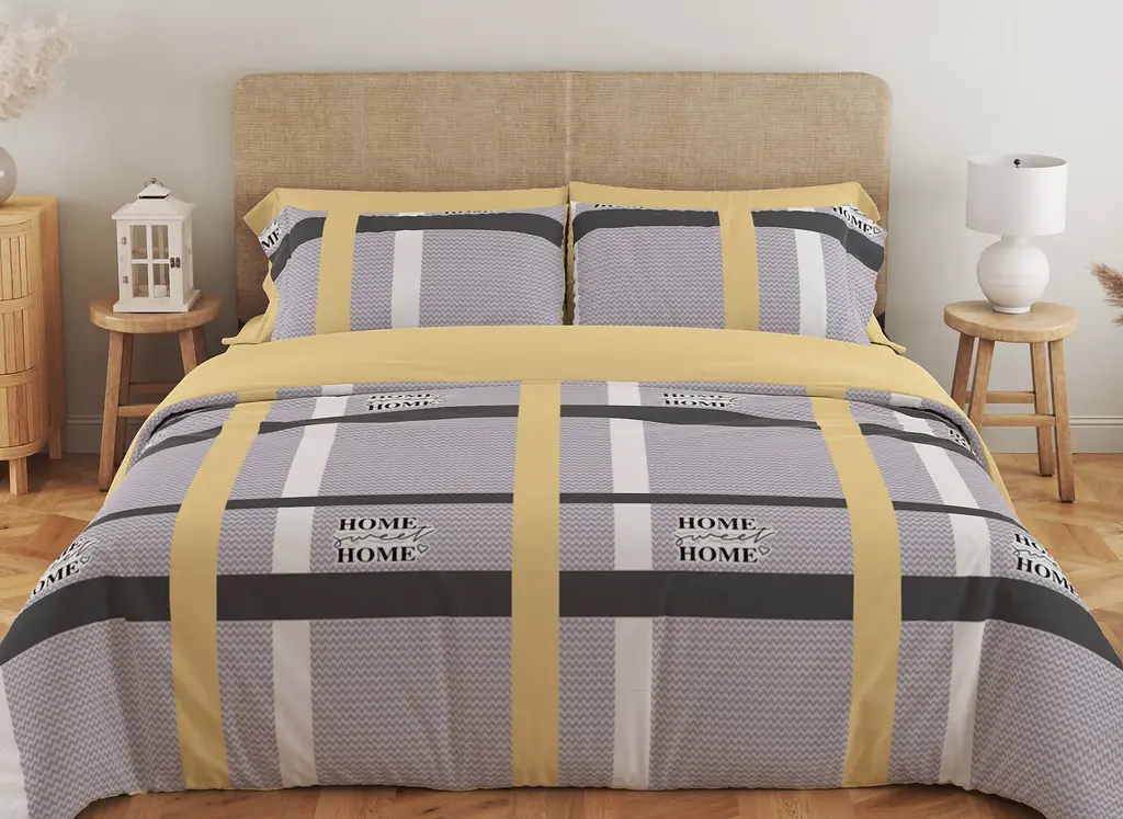 Комплект постільної білизни ТЕП Soft dreams Sunny Life двоспальний сірий з жовтим (2-03858_25875)
