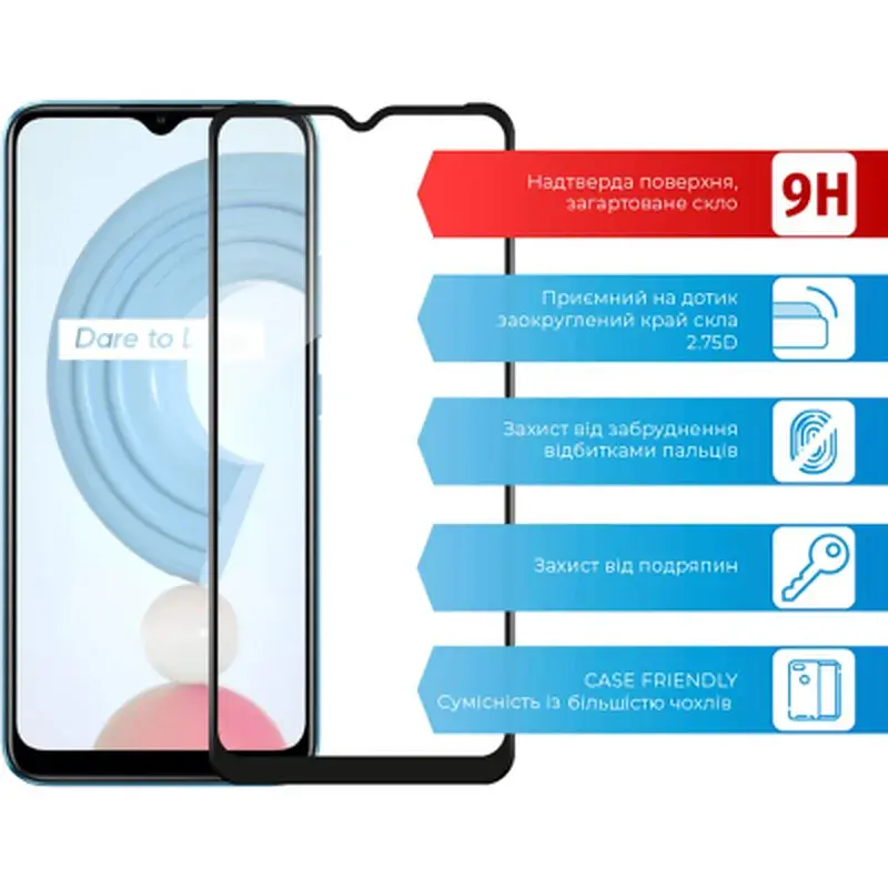 Скло захисне ACCLAB Full Glue Realme C21 (1283126518386) - фото 2