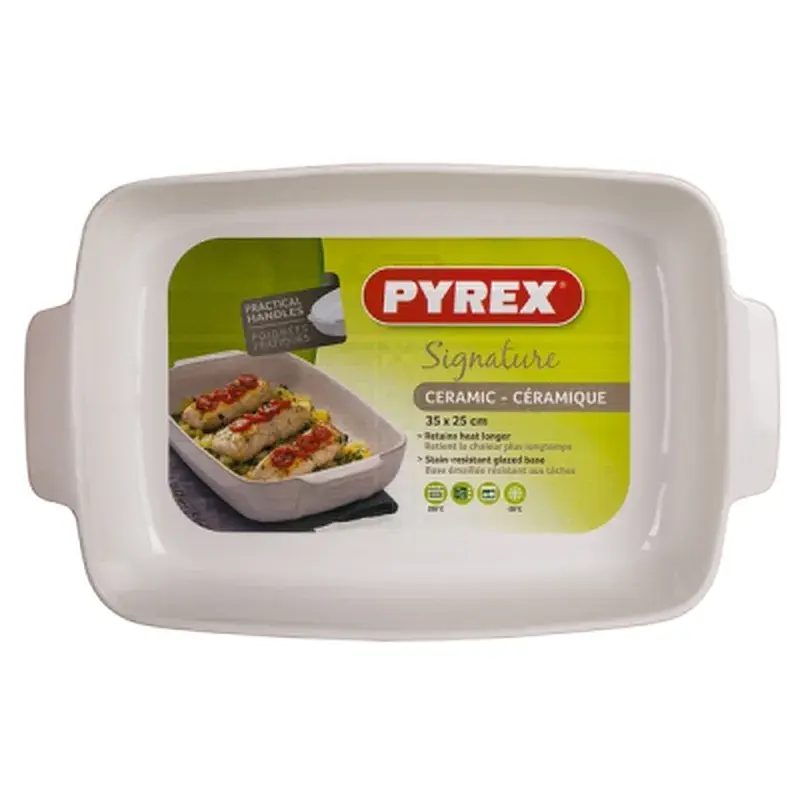 Форма для випікання Pyrex Signature прямокутна 35 x 25 см Біла (SG35RR1/7644) - фото 2
