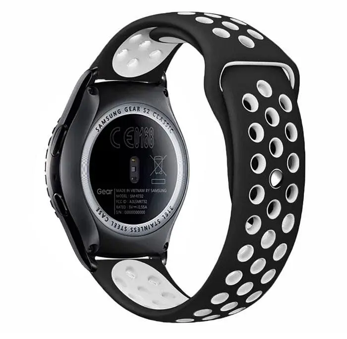 Спортивный ремешок Primo Perfor Sport для часов Samsung Gear S2 Classic SM-R372/R735 Black White - фото 2