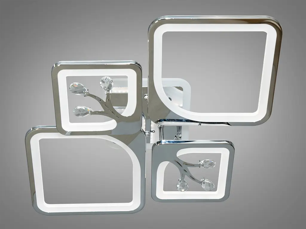Сучасна стельова LED-люстра Diasha 8157/2+2HR LED 3color dimmer, 83W, 4565 lm, димер - фото 4
