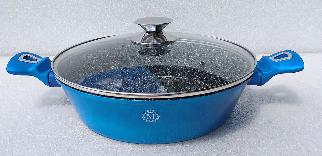 Сотейник Meisterklasse MK-1047 blue marble 28см 3,6л