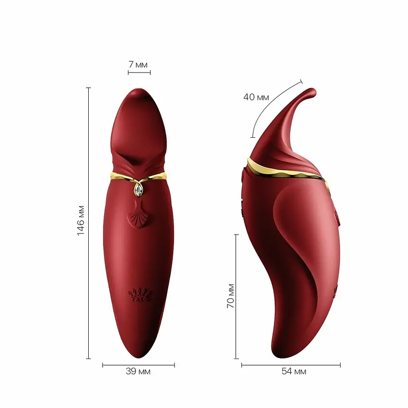 Вибратор для клитора Zalo Hero 14.6 см красный - фото 3
